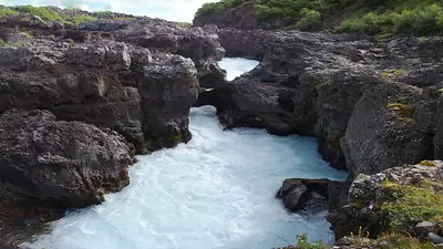 Barnafoss: Glacial power and ancient folklore in the Borgarfjordur region
