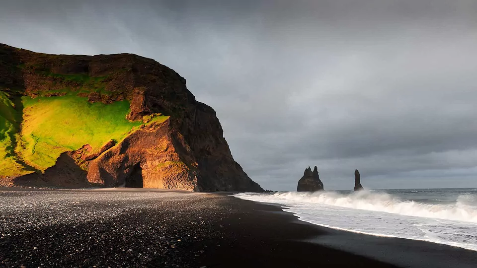 South Coast: Waterfalls and Black Sands